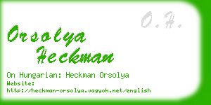 orsolya heckman business card